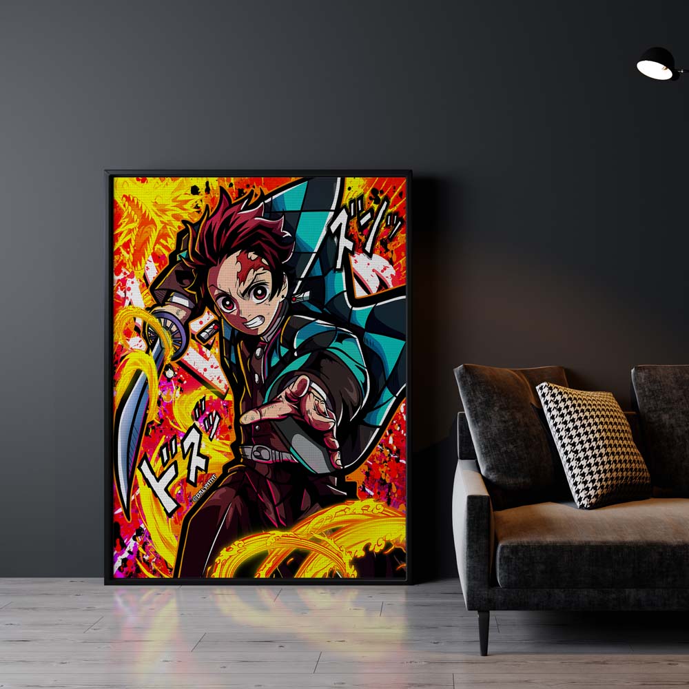 Tanjiro Fire Wall Art