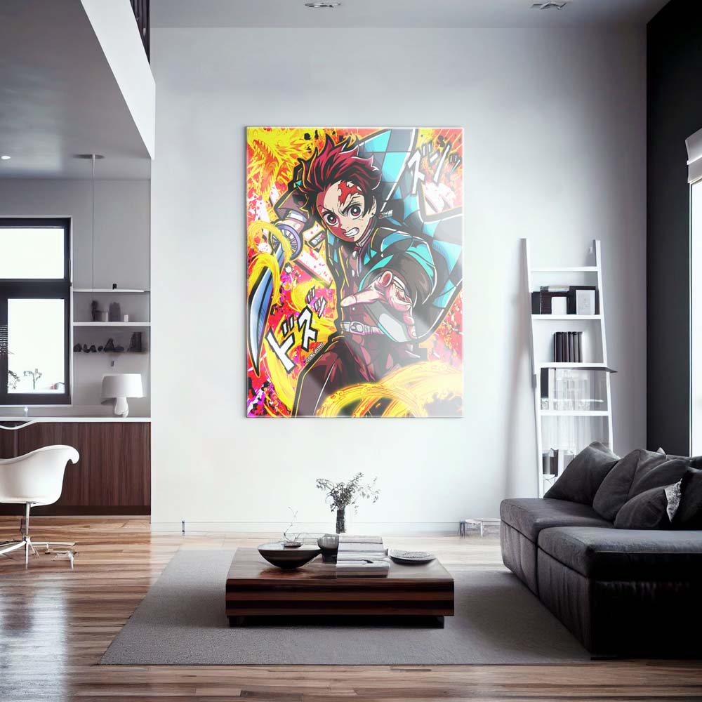 Tanjiro Fire Wall Art