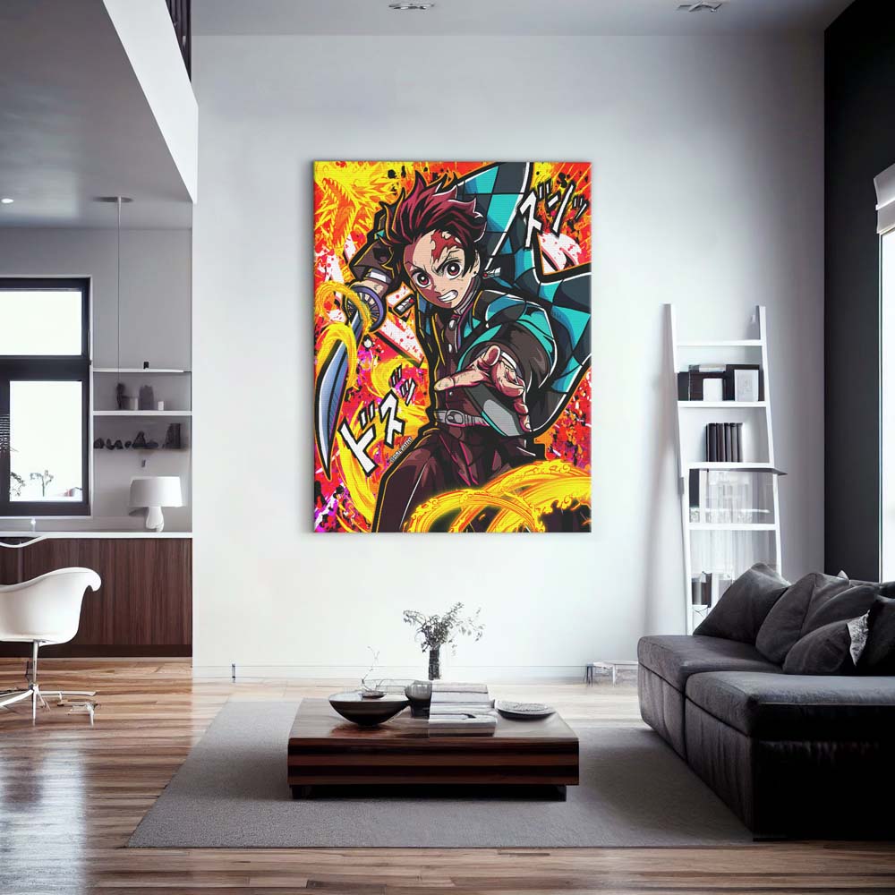 Tanjiro Fire Wall Art