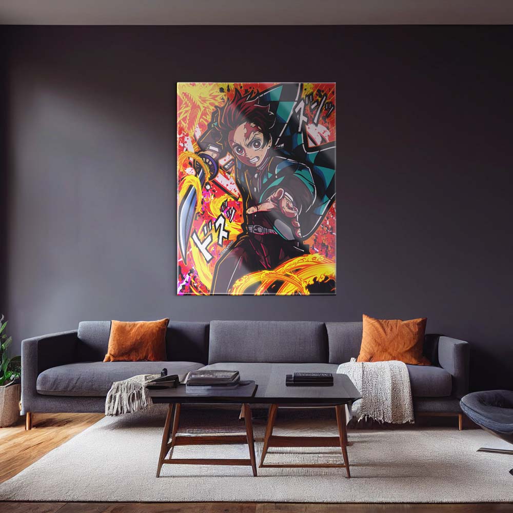 Tanjiro Fire Wall Art