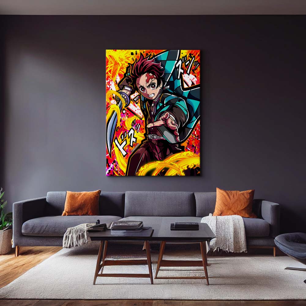 Tanjiro Fire Wall Art