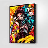 Tanjiro Fire Wall Art
