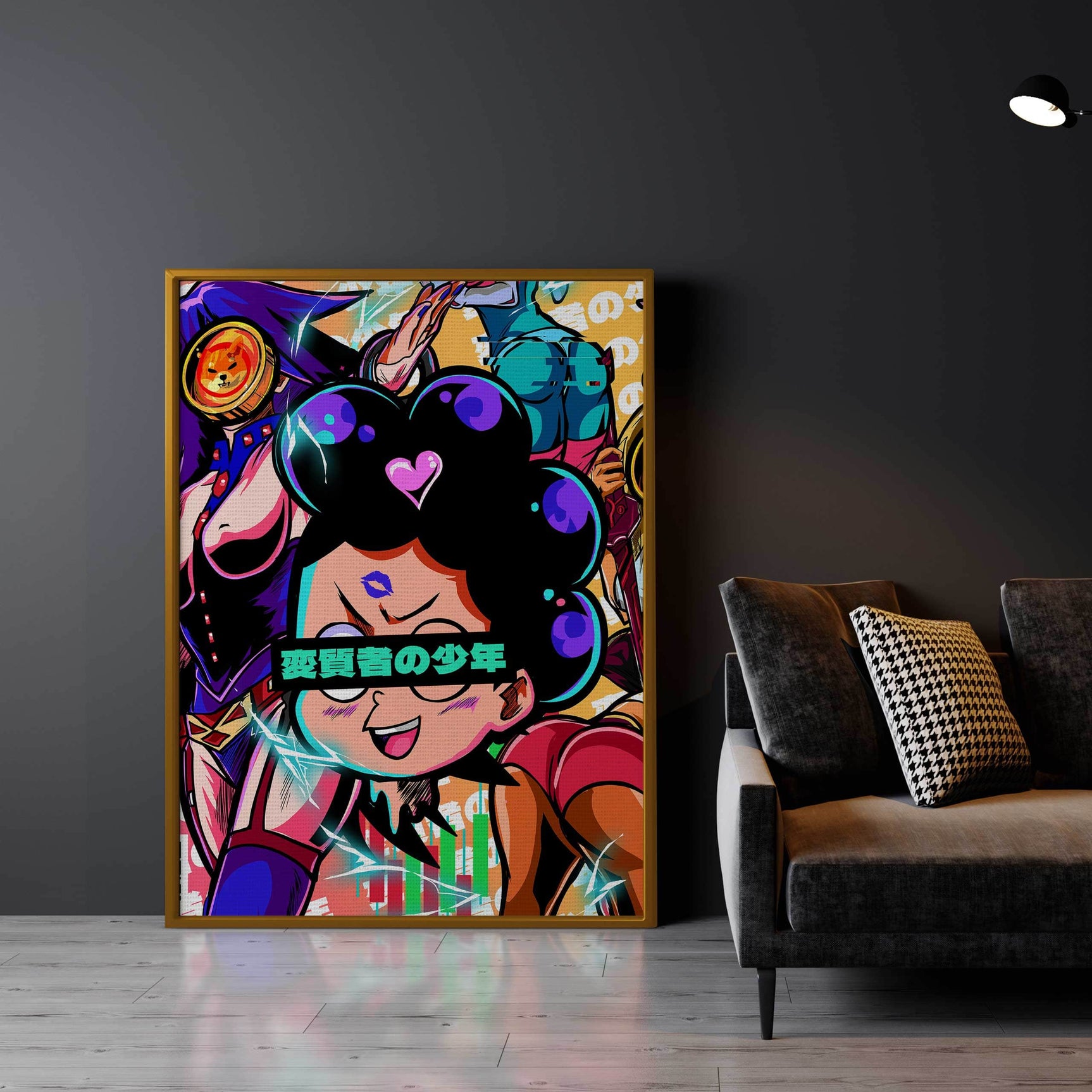 QR Pervy Boy NFT 23 Purple Balls Edition Wall Art