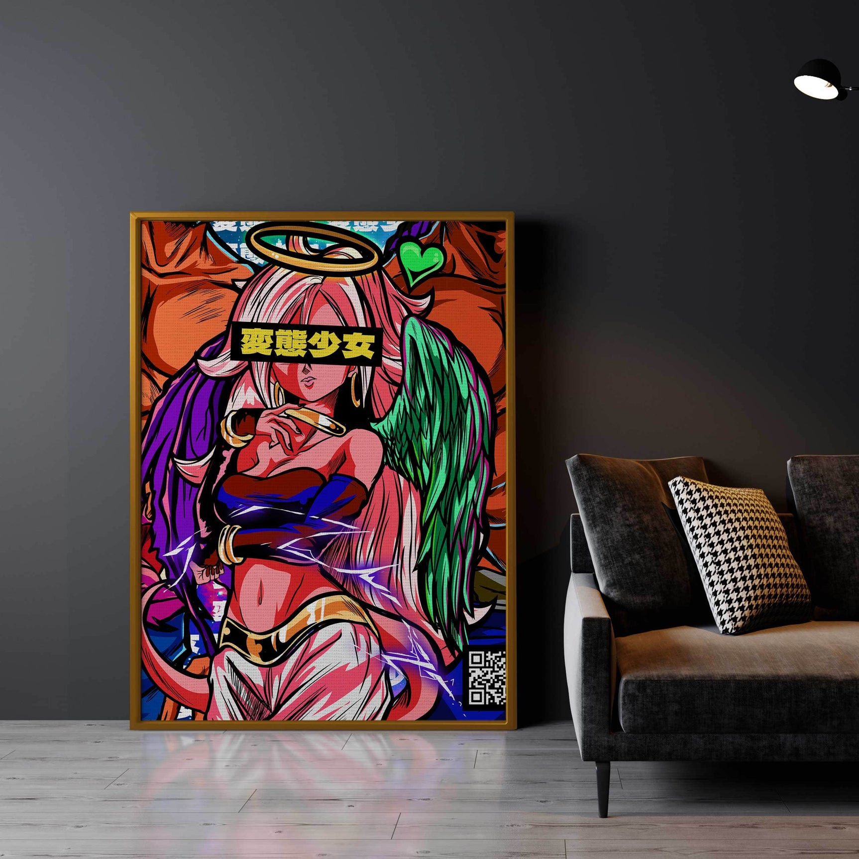 QR Pervy Girl NFT 32 21 Perv Edition Wall Art