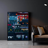 Cyberpunk Downtown Wall Art