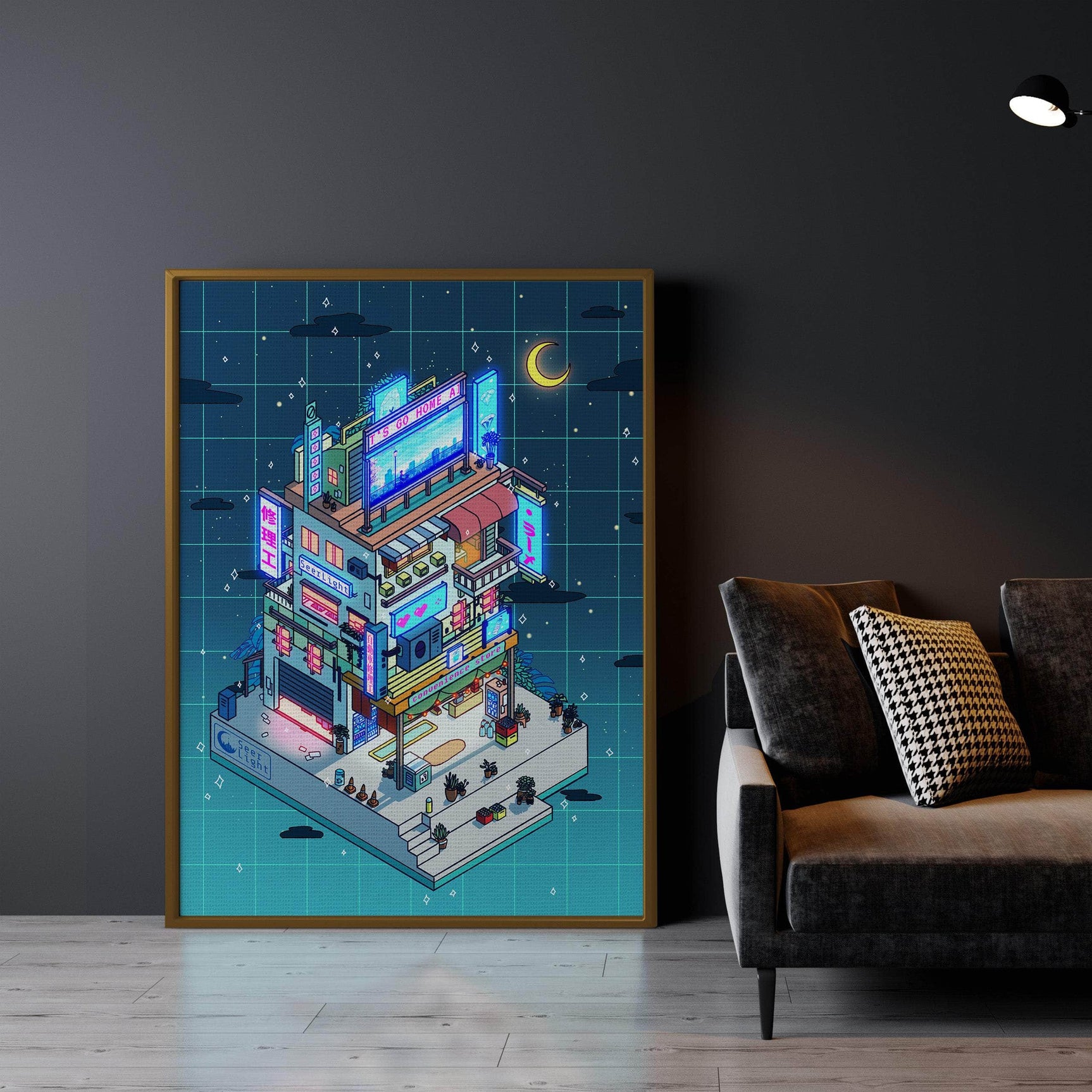 Corner Store Night Wall Art