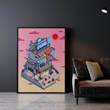 Corner Store Evening Wall Art