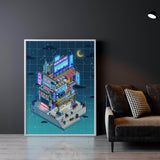 Corner Store Night Wall Art