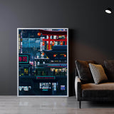 Cyberpunk Downtown Wall Art