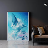 Sky Whale Wall Art