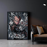 Blue God Vegeta Warm Wall Art