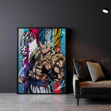 Gogeta All Forms Wall Art