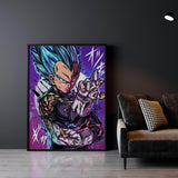 Vegeta SS God Blue Wall Art