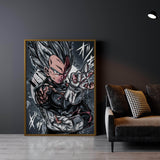 Blue God Vegeta Warm Wall Art