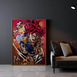 SSJ Red God Wall Art