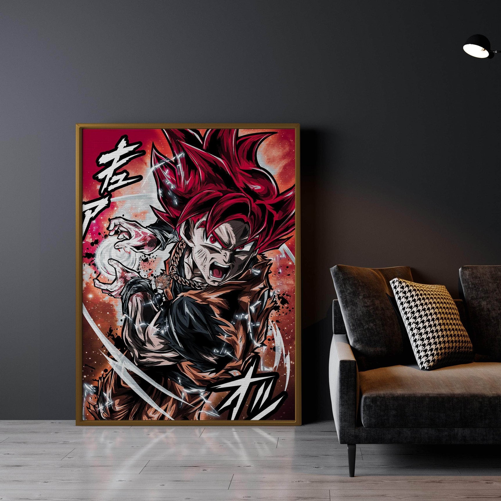 Red God Goku Warm Wall Art