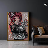 Red God Vegeta Warm Wall Art