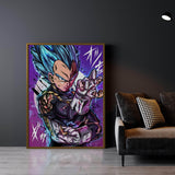 Vegeta SS God Blue Wall Art