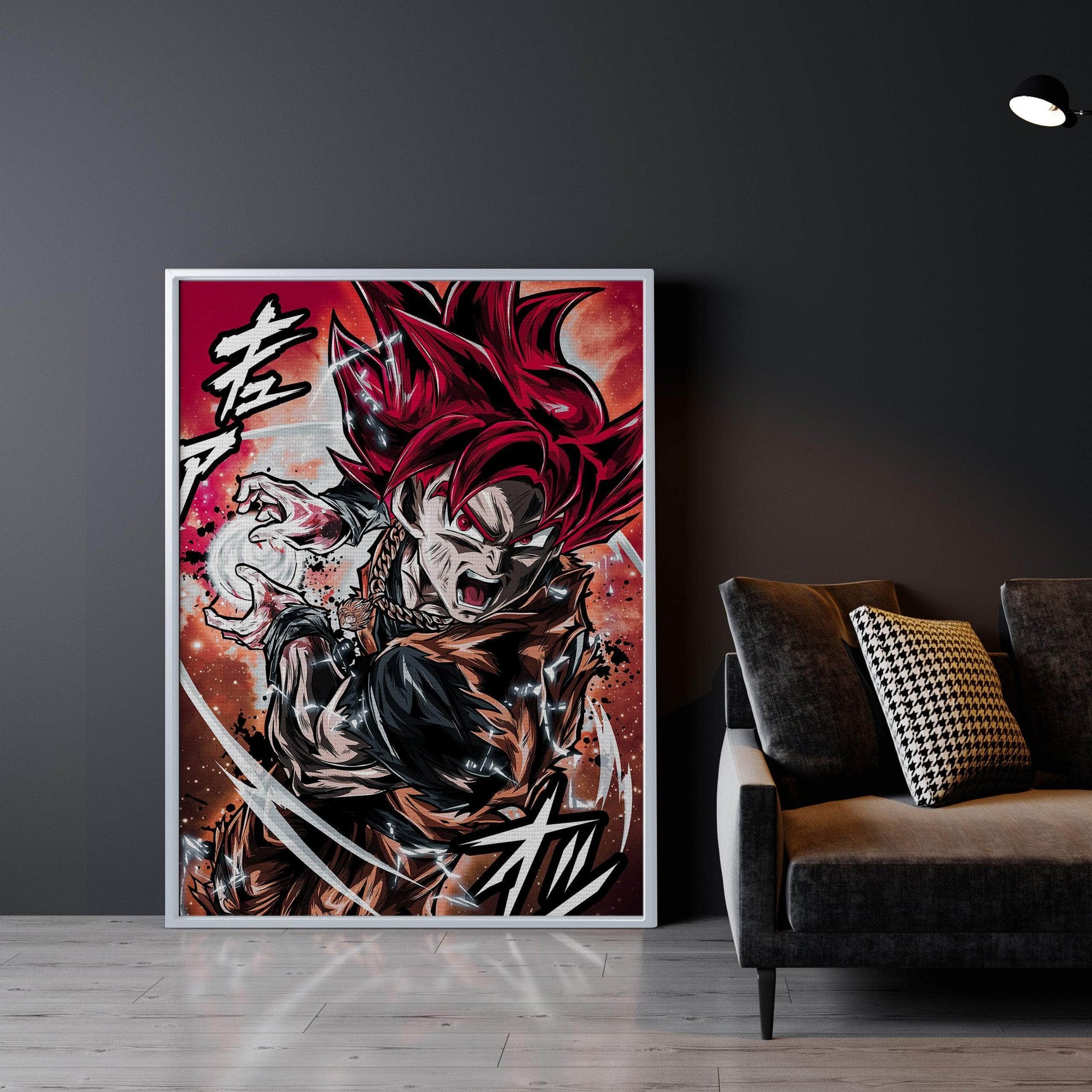 Red God Goku Warm Wall Art