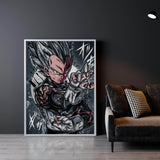 Blue God Vegeta Warm Wall Art
