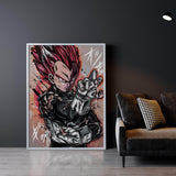 Red God Vegeta Warm Wall Art
