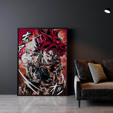 Red God Goku Warm Wall Art