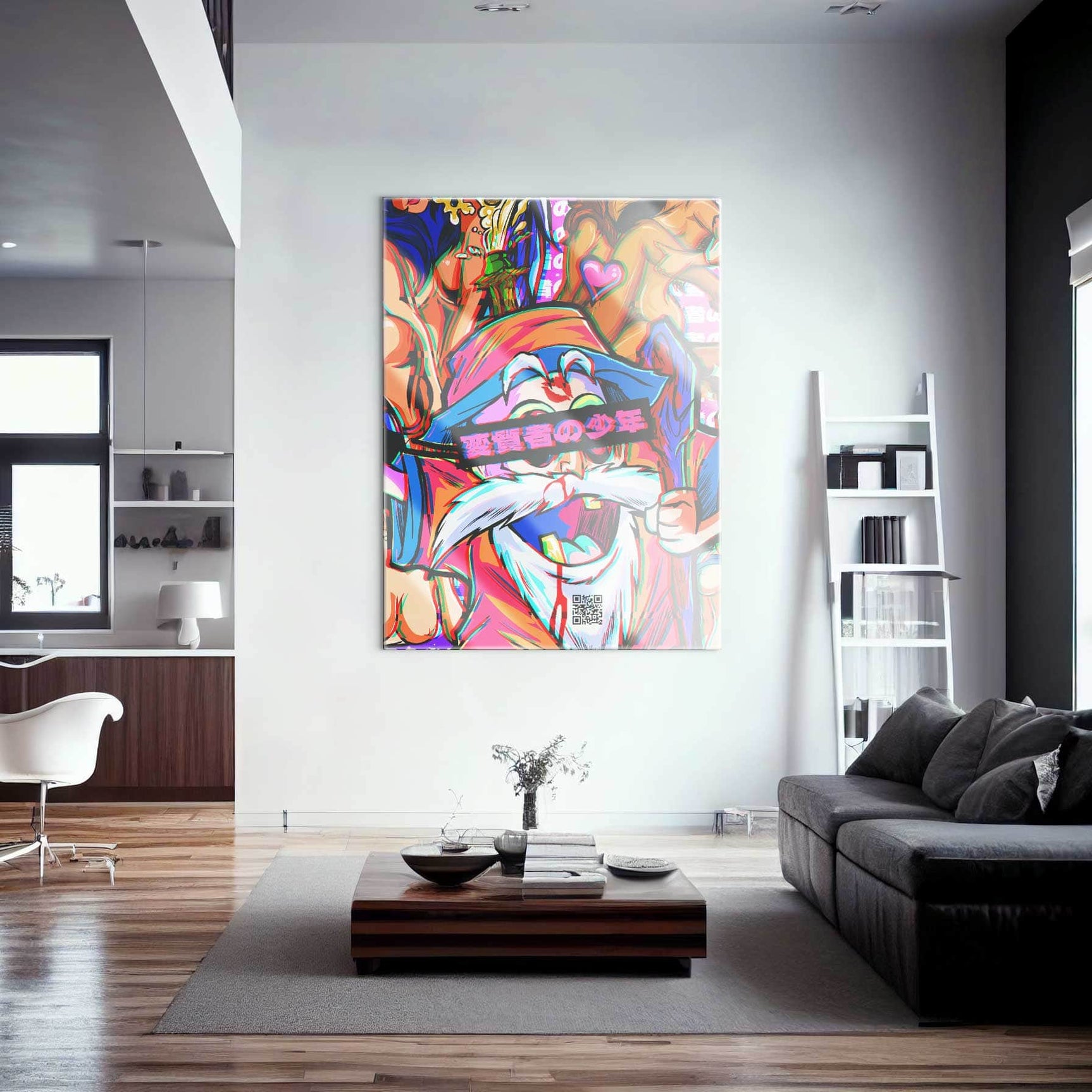 QR Pervy Boy NFT 03 Roshi Edition Wall Art