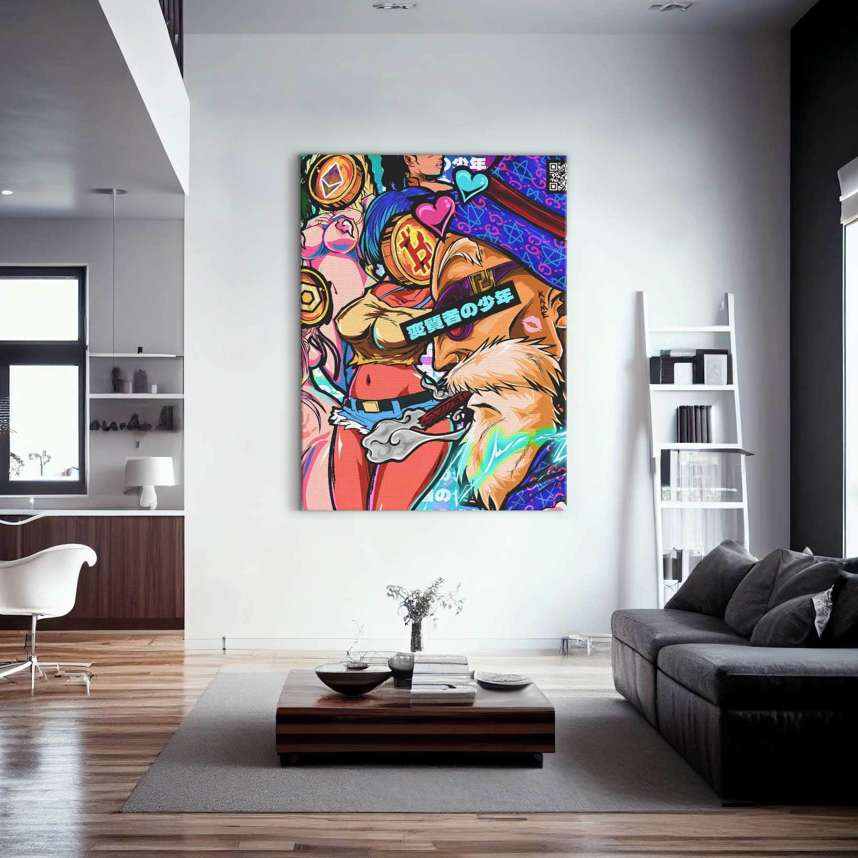 QR Pervy Boy NFT 25 OG Pervy Edition Wall Art