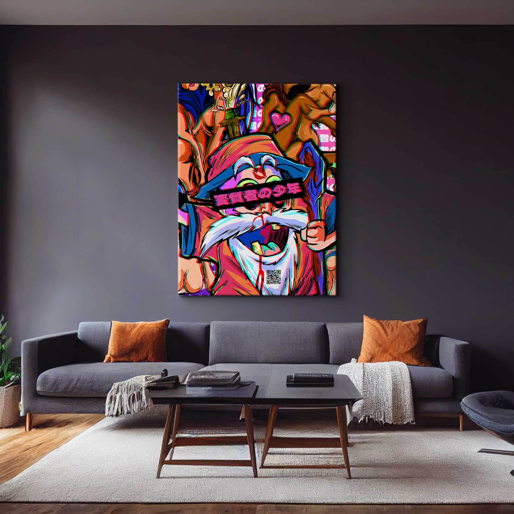 QR Pervy Boy NFT 03 Roshi Edition Wall Art