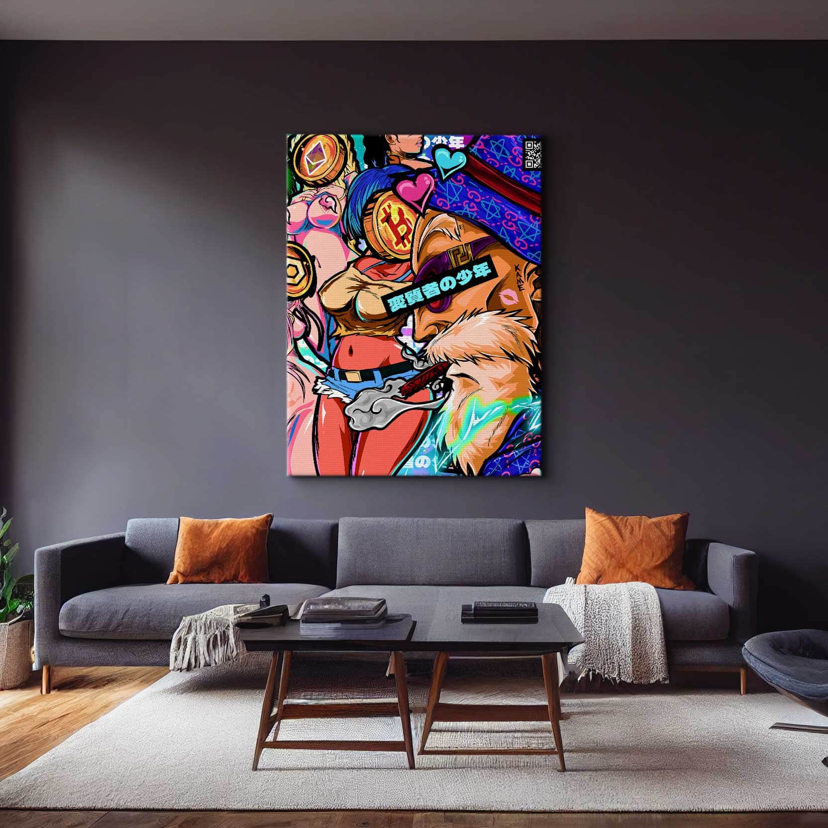 QR Pervy Boy NFT 25 OG Pervy Edition Wall Art