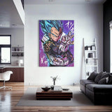 Vegeta SS God Blue Wall Art