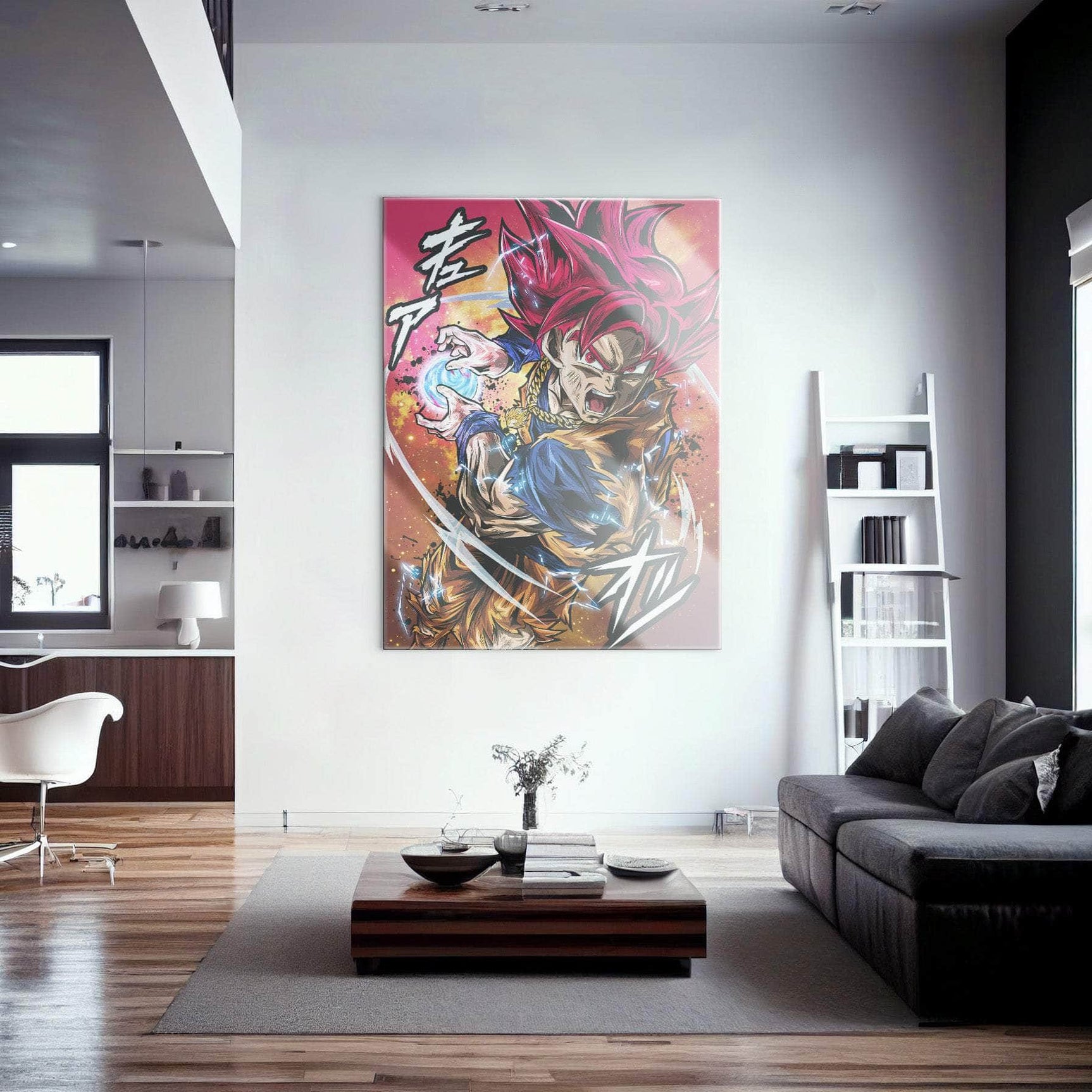Red God Goku Warm Wall Art