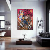 Red God Goku Warm Wall Art