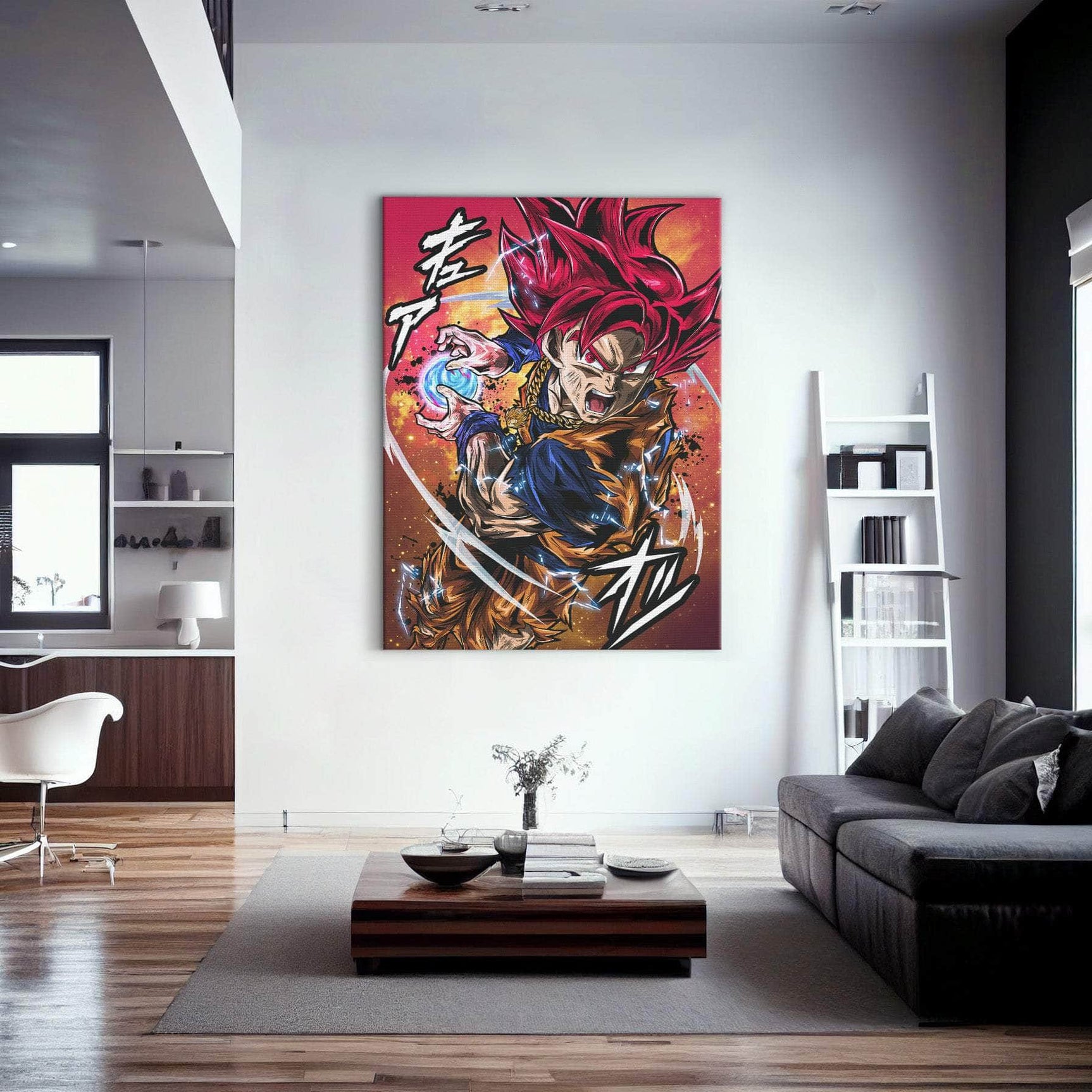 Red God Goku Warm Wall Art