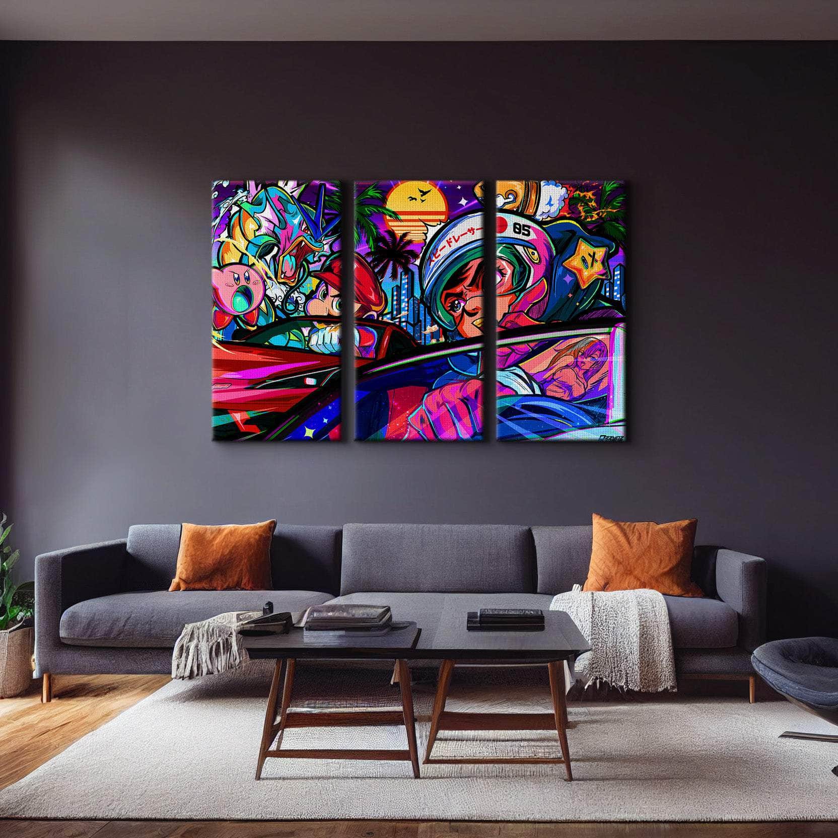Super Miami Speed Race Wall Art