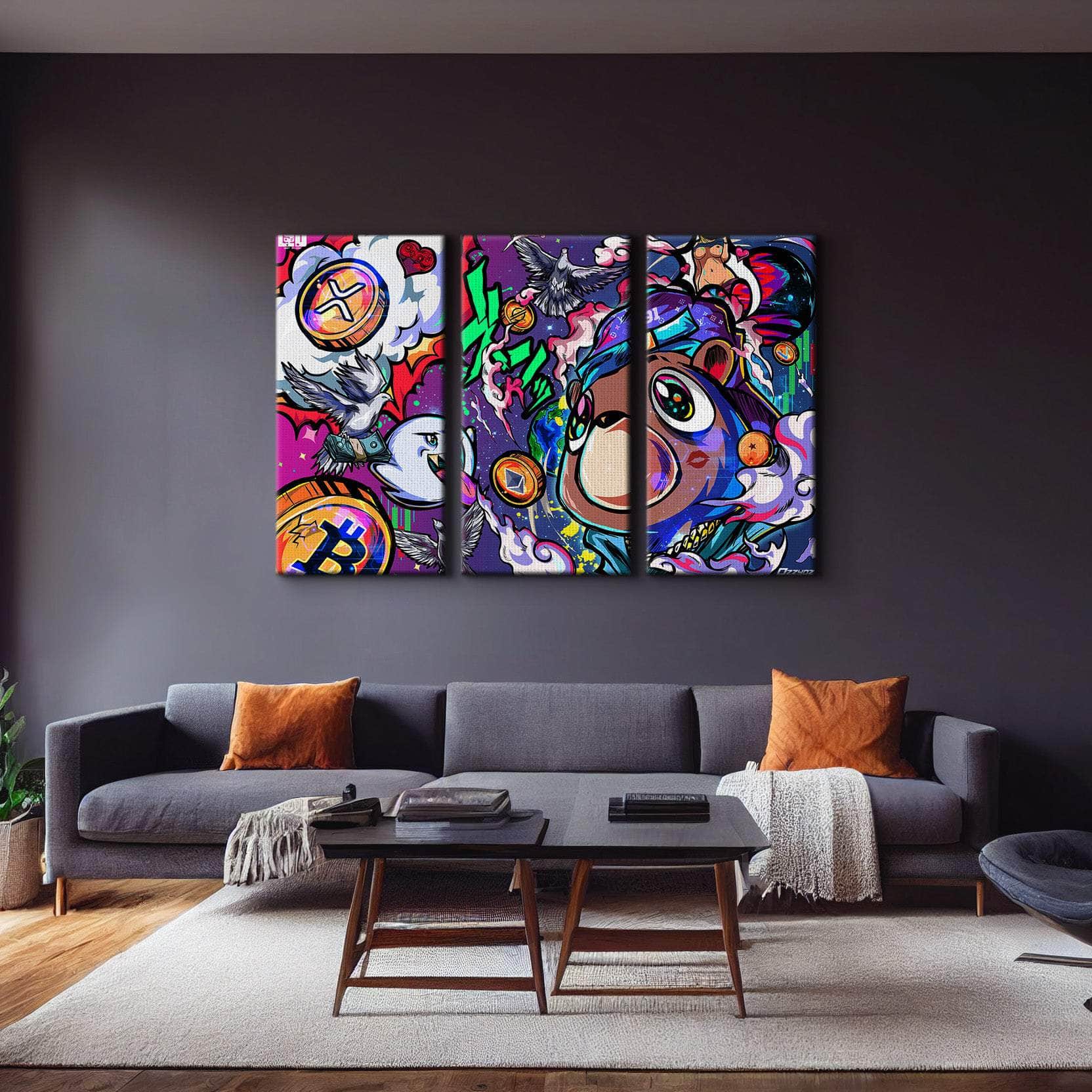 Crypto Bear West Wall Art