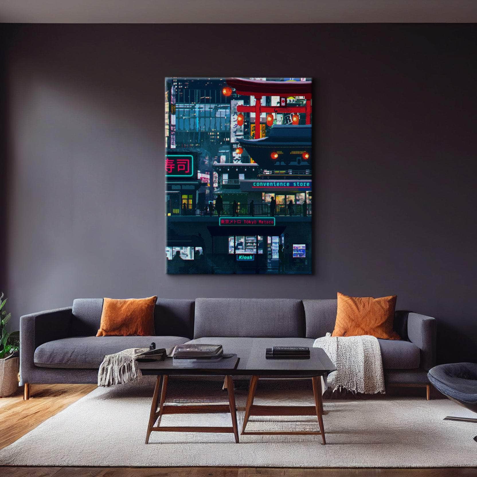 Cyberpunk Downtown Wall Art