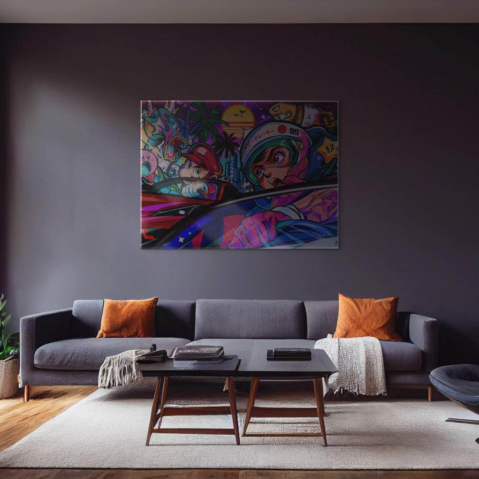 Super Miami Speed Race Wall Art