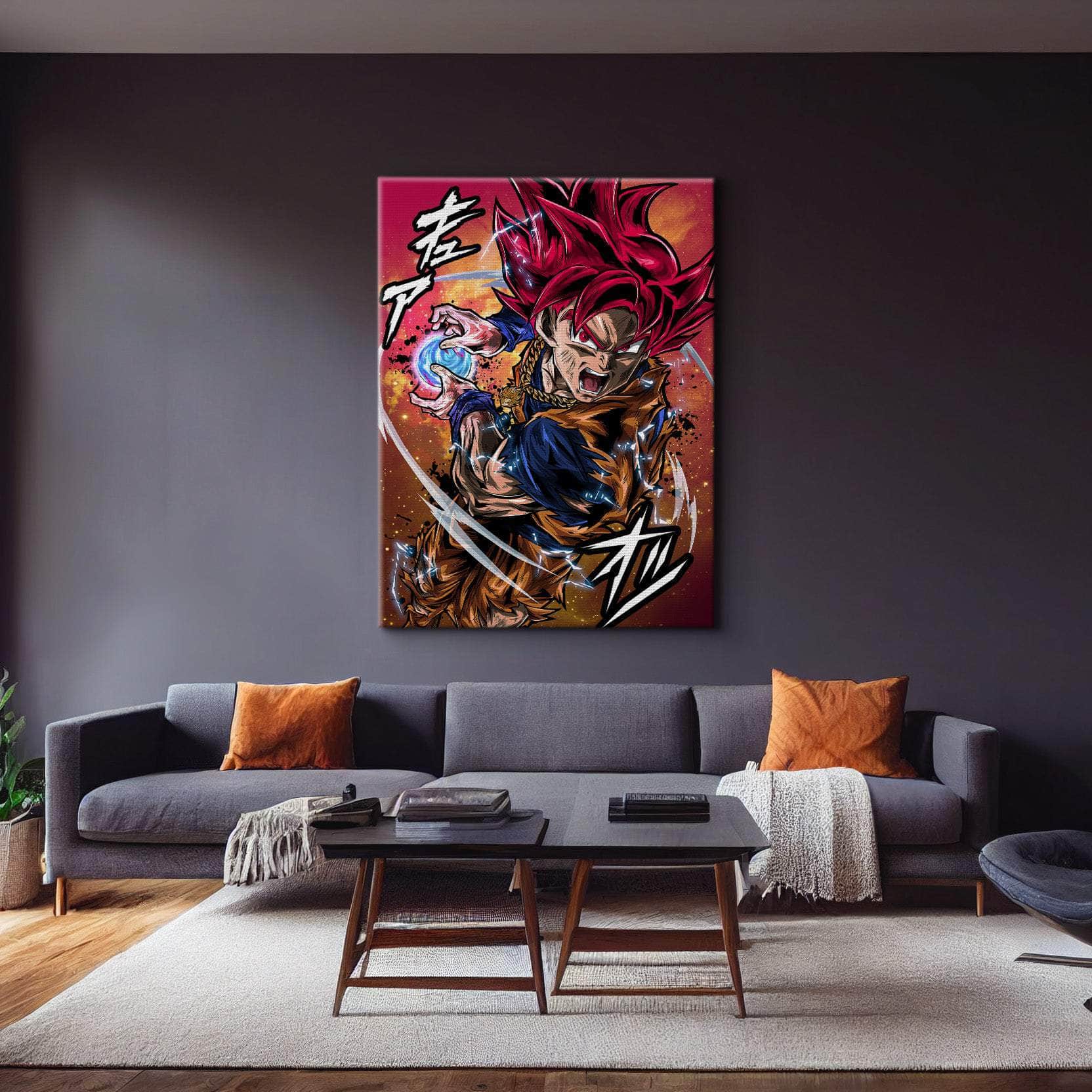 SSJ Red God Wall Art