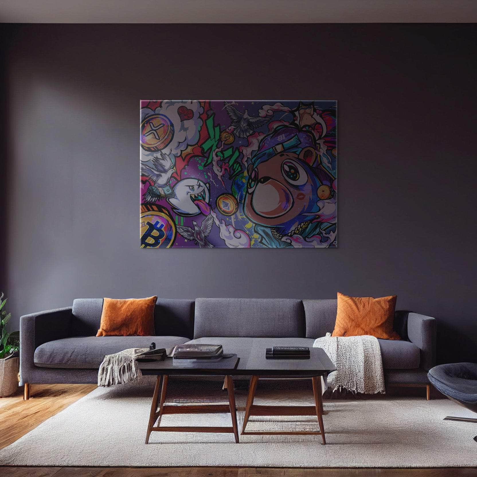 Crypto Bear West Wall Art