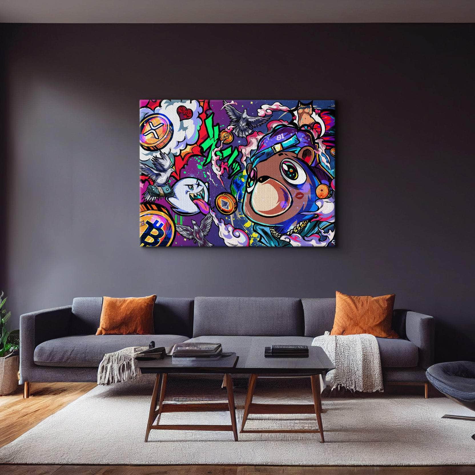 Crypto Bear West Wall Art