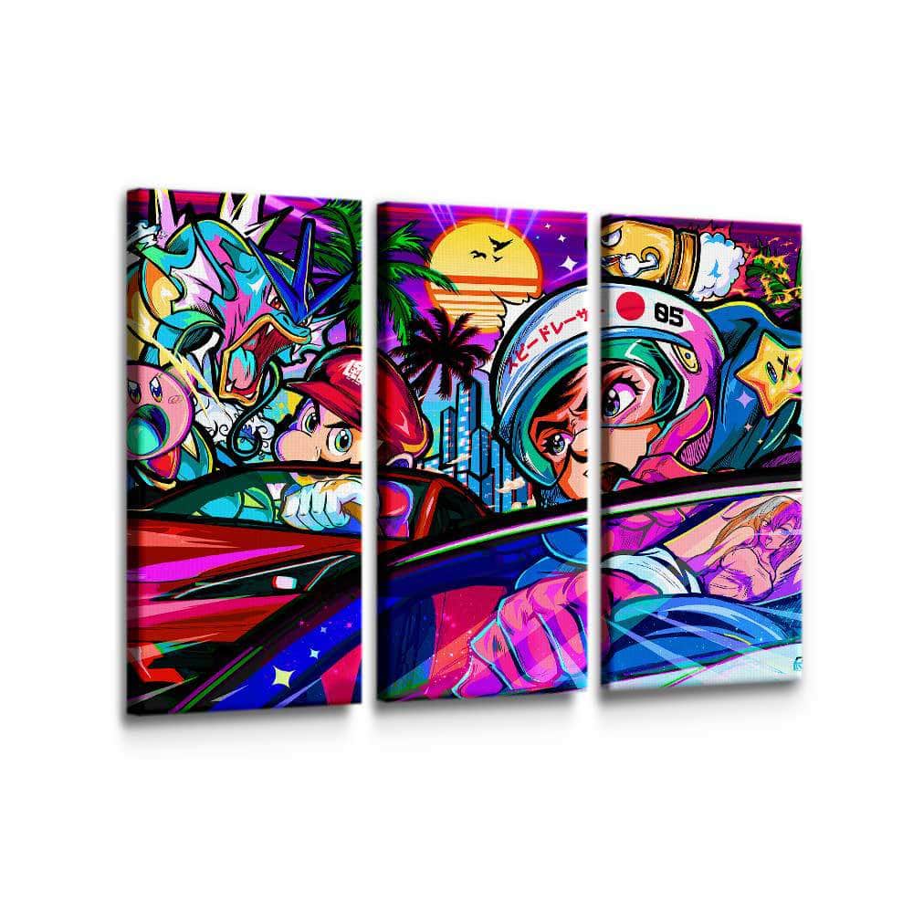 Super Miami Speed Race Wall Art