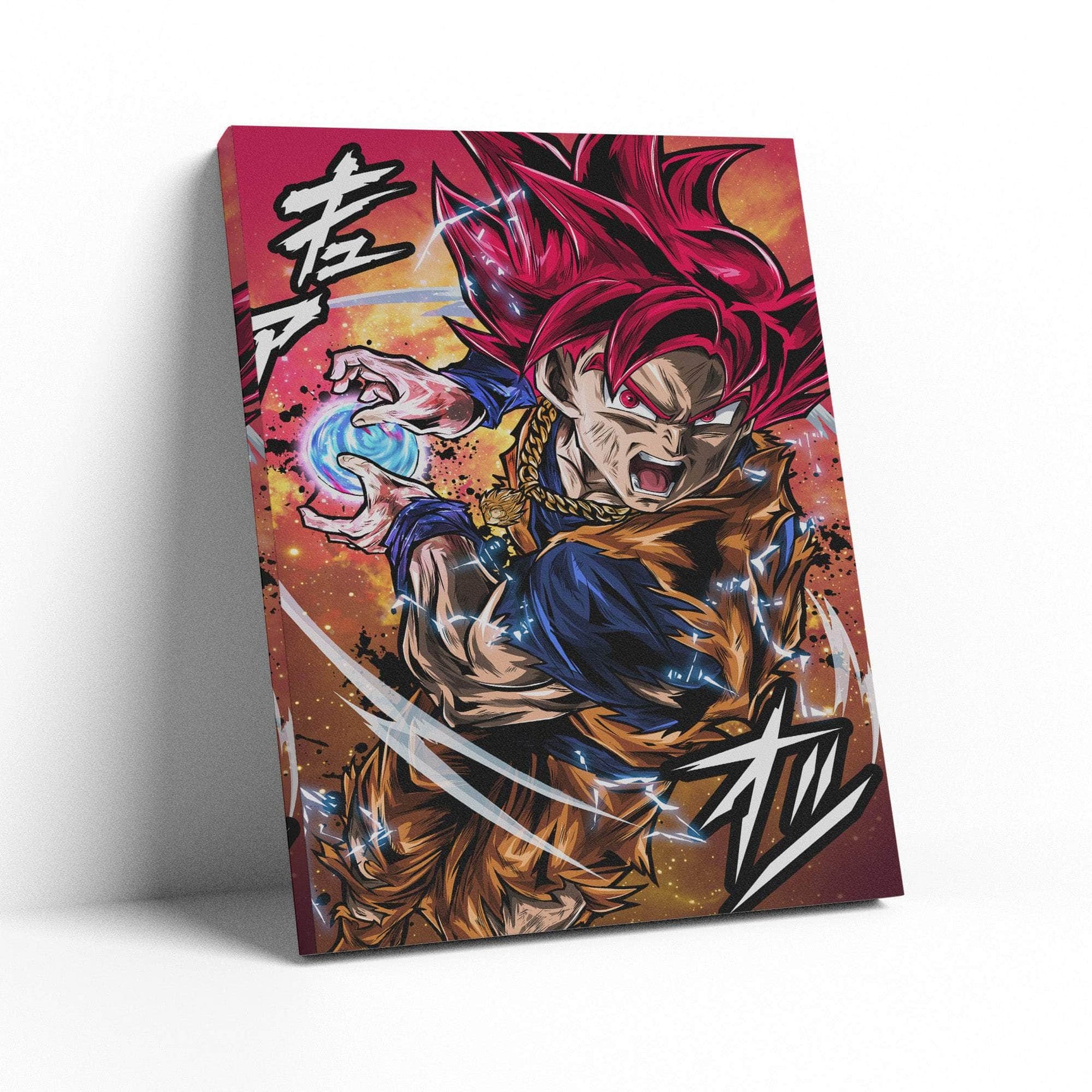 SSJ Red God Wall Art