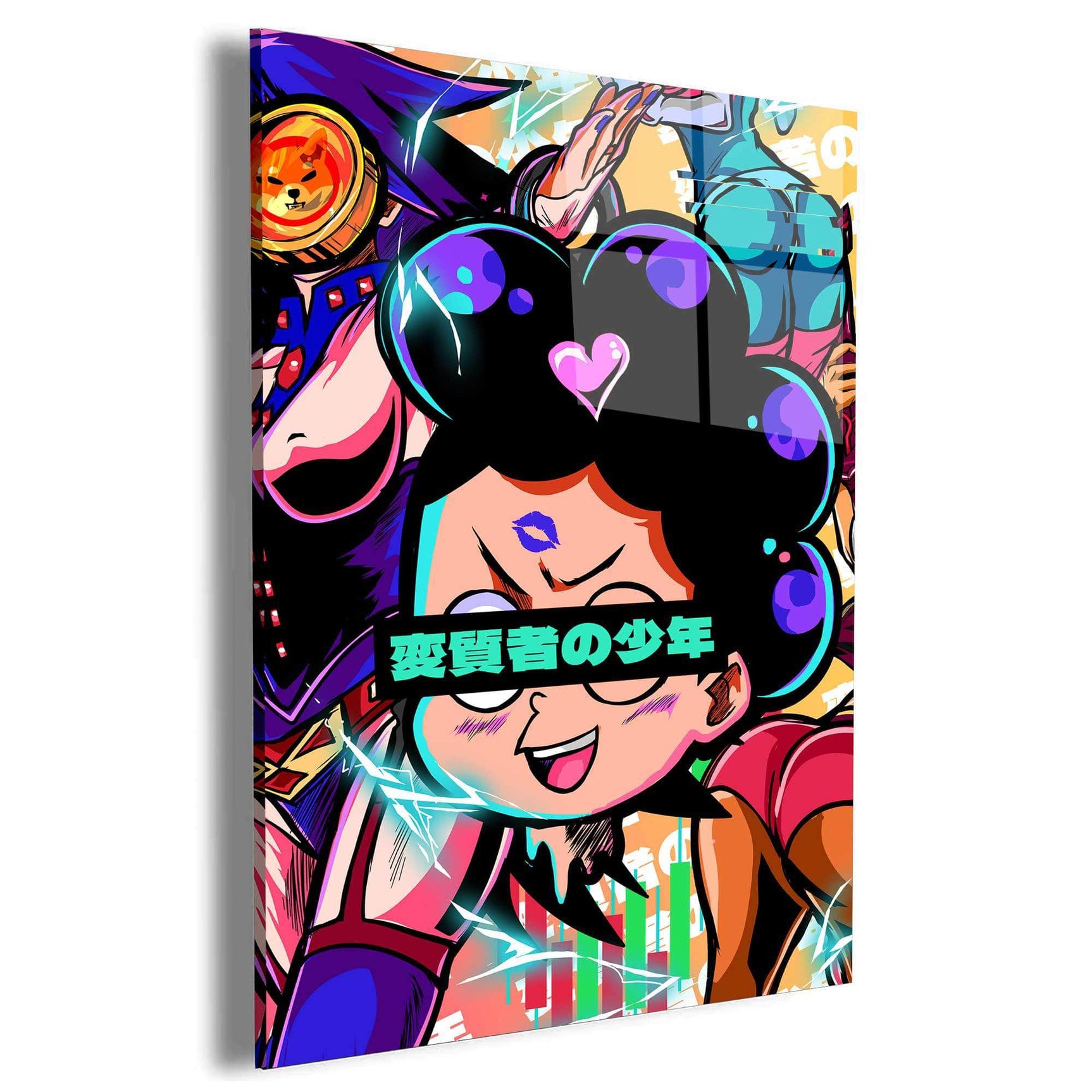 QR Pervy Boy NFT 23 Purple Balls Edition Wall Art
