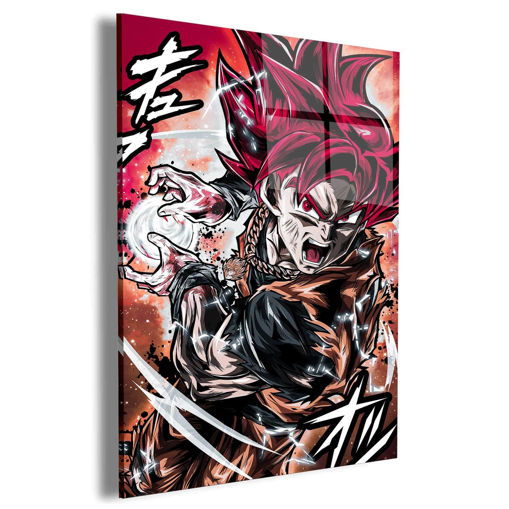 Red God Goku Warm Wall Art