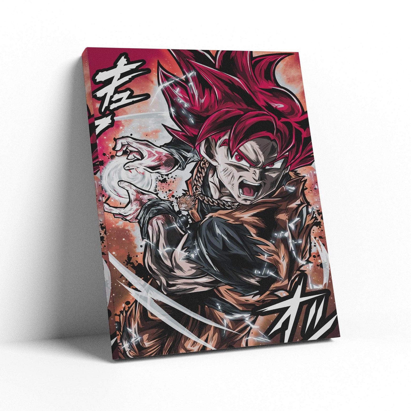 Red God Goku Warm Wall Art