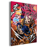 SSJ Red God Wall Art