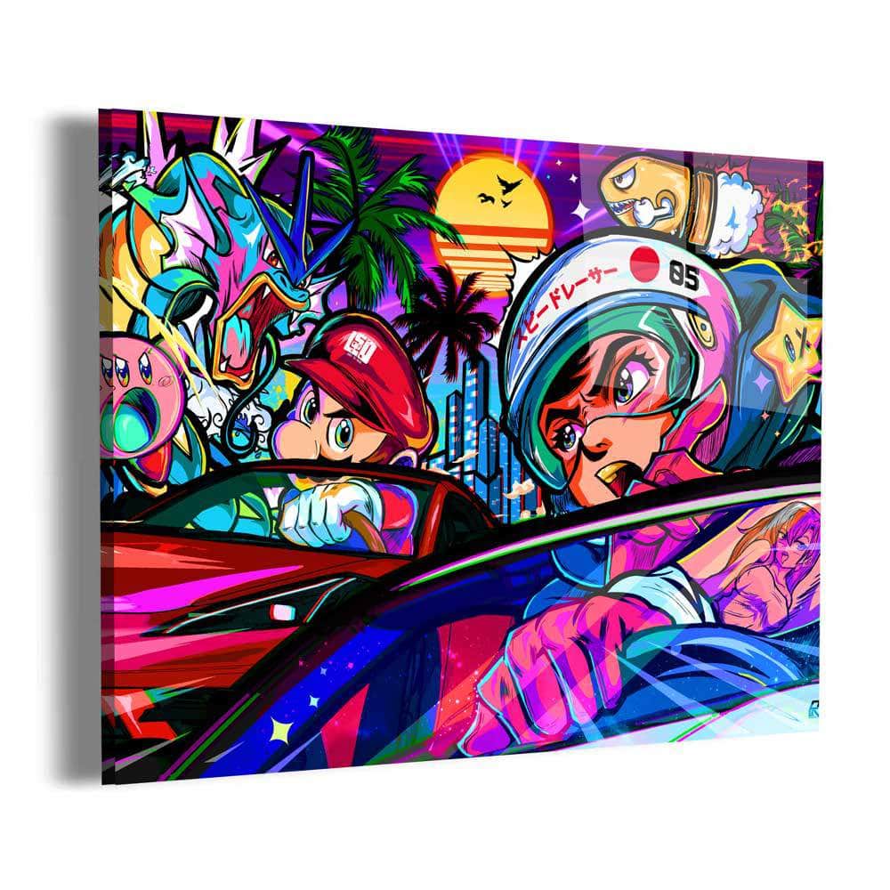 Super Miami Speed Race Wall Art