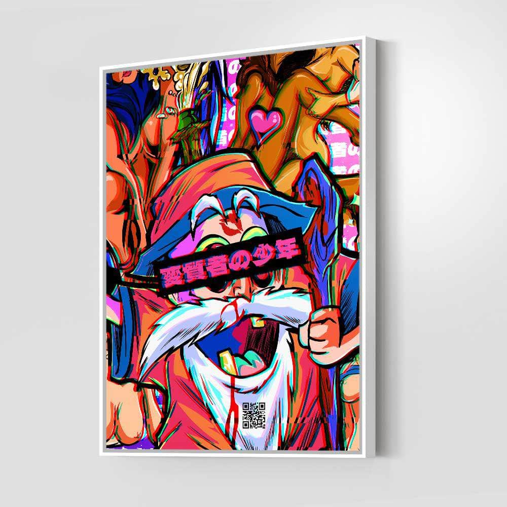 QR Pervy Boy NFT 03 Roshi Edition Wall Art