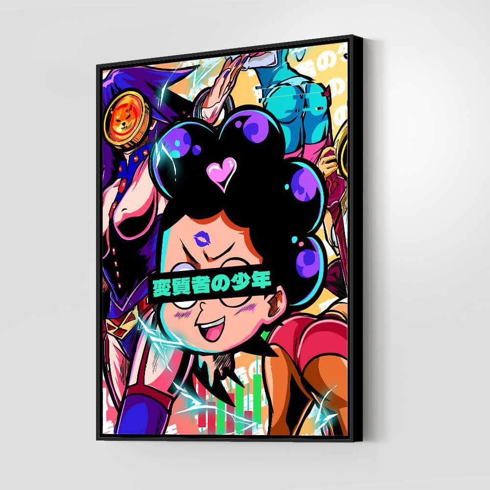 QR Pervy Boy NFT 23 Purple Balls Edition Wall Art